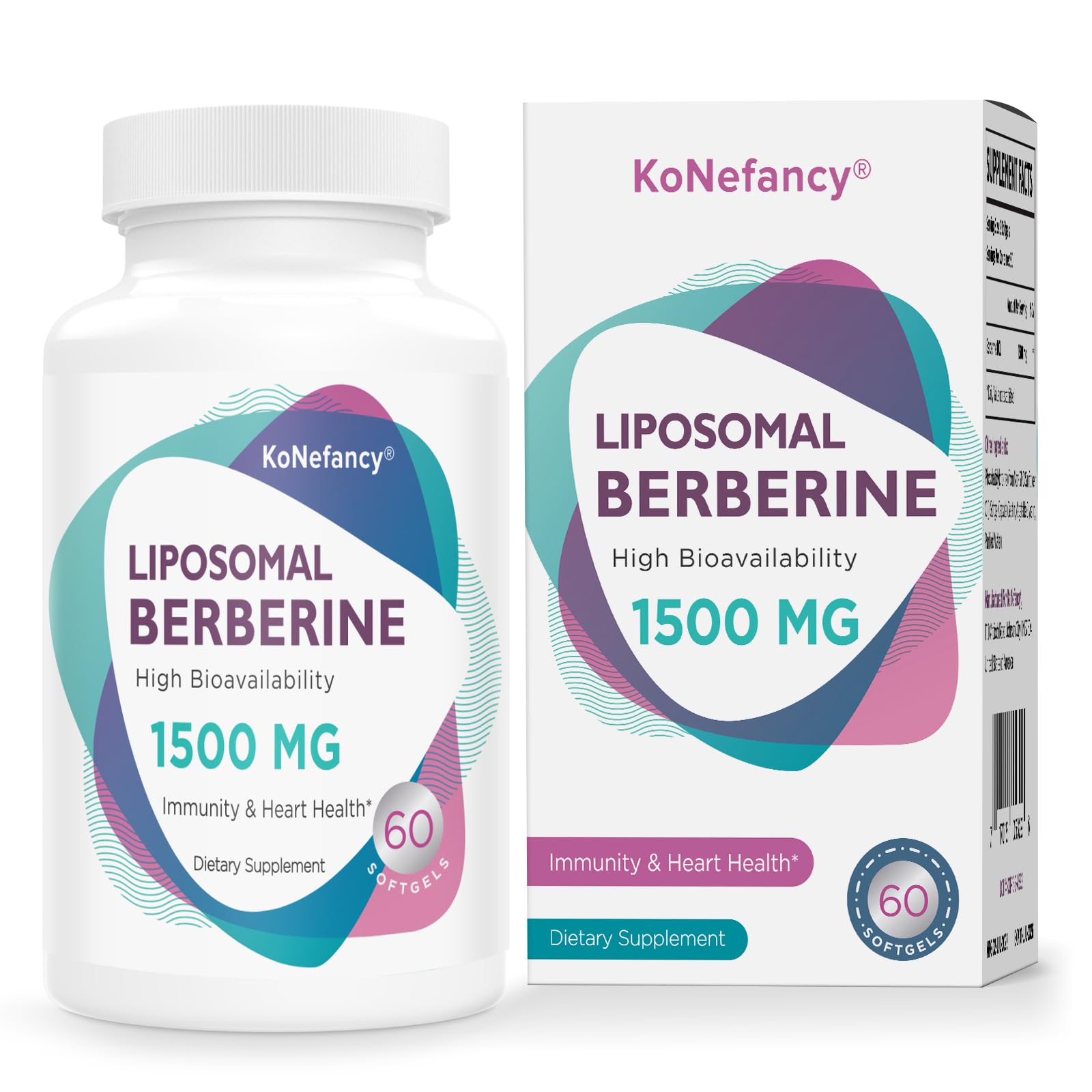 KoNefancy Berberine HCL 1500mg bottle for daily wellness