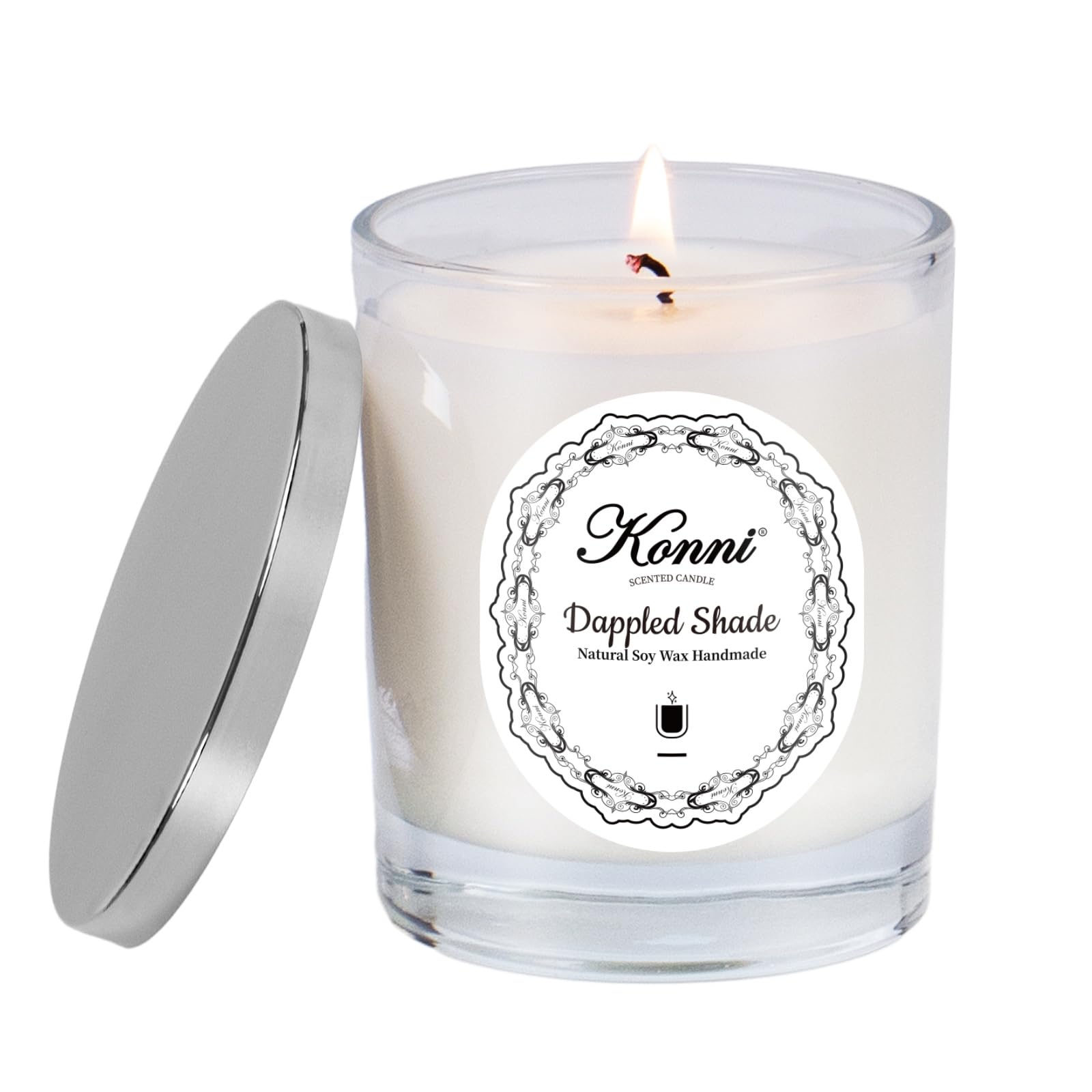 KONNI Dappled Shade jar candle brings floral ambiance to any room
