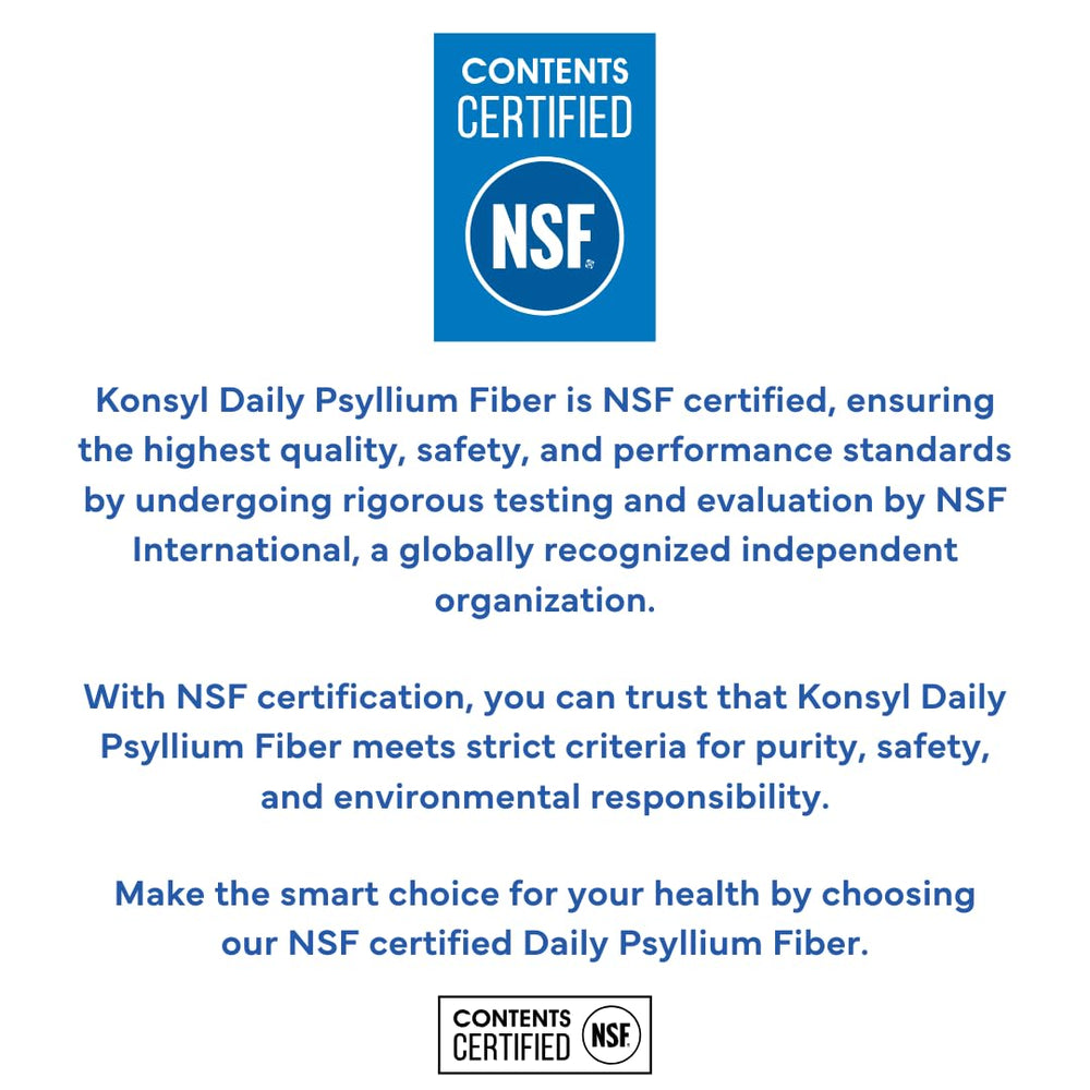 Konsyl Daily Psyllium Fiber Powder in a smoothie glass.