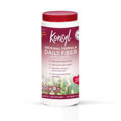 Konsyl Original Formula psyllium powder bottle for daily fiber support.