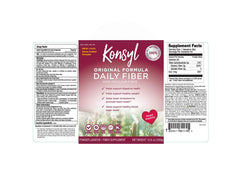 Konsyl psyllium powder with spoon-dispense for convenient fiber intake.