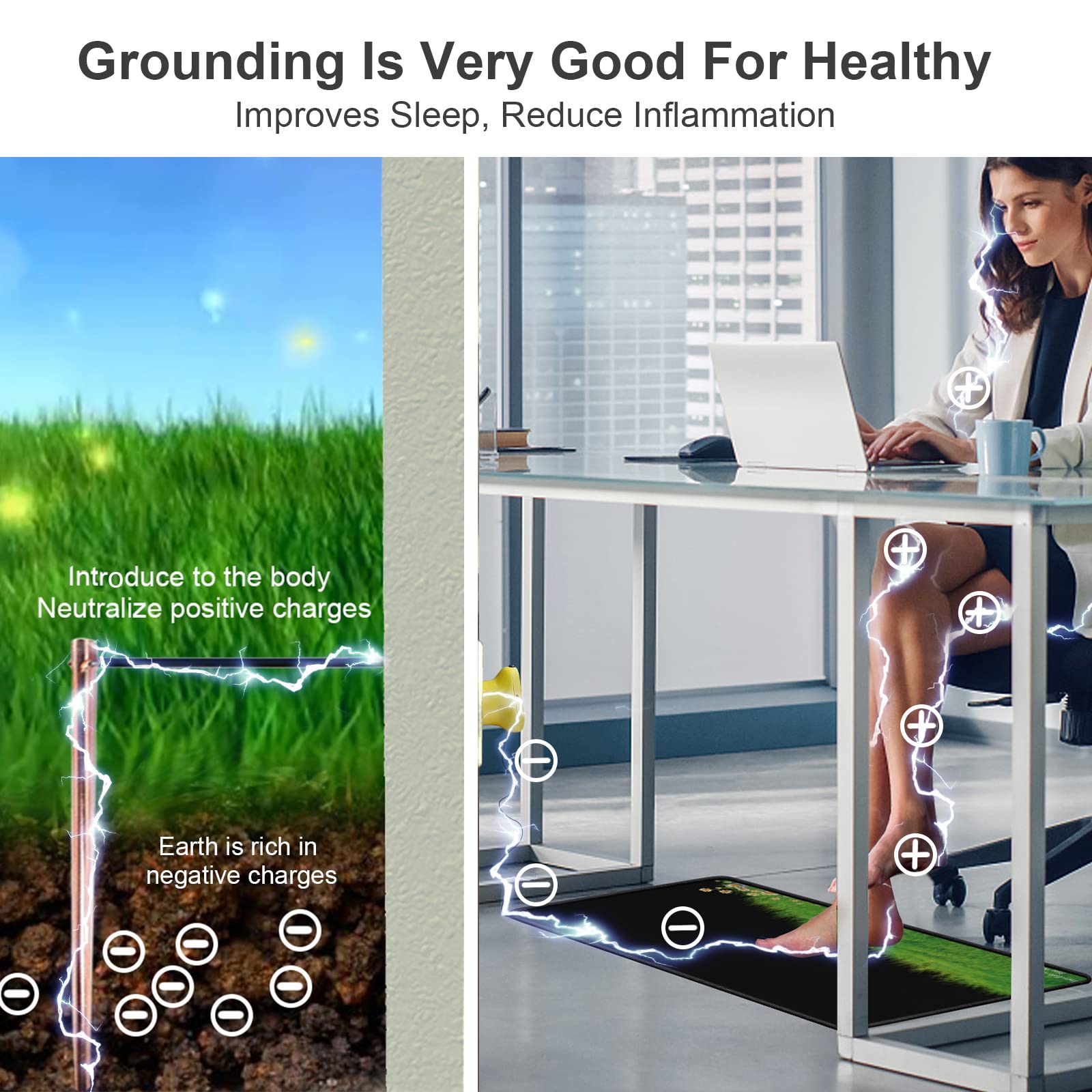 KooMall Grounding Mat on desk supporting static reduction and focus.