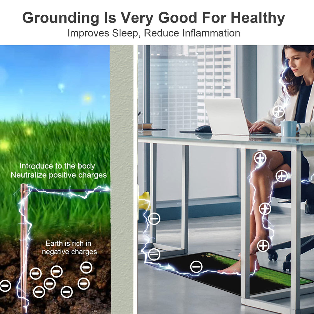 KooMall Grounding Mat on desk supporting static reduction and focus.