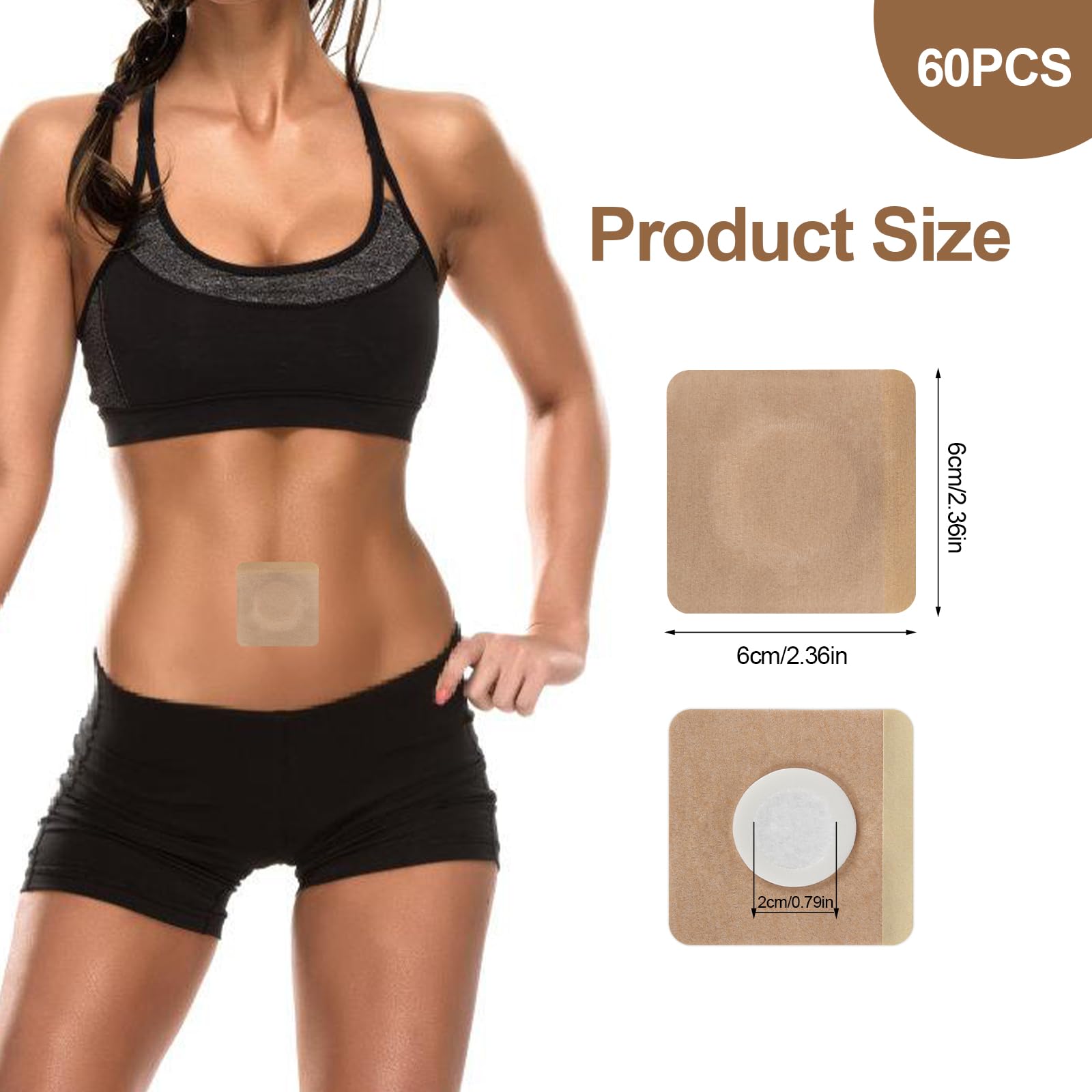 Koparion castor oil patch self-adhesive ready for clean belly button application.