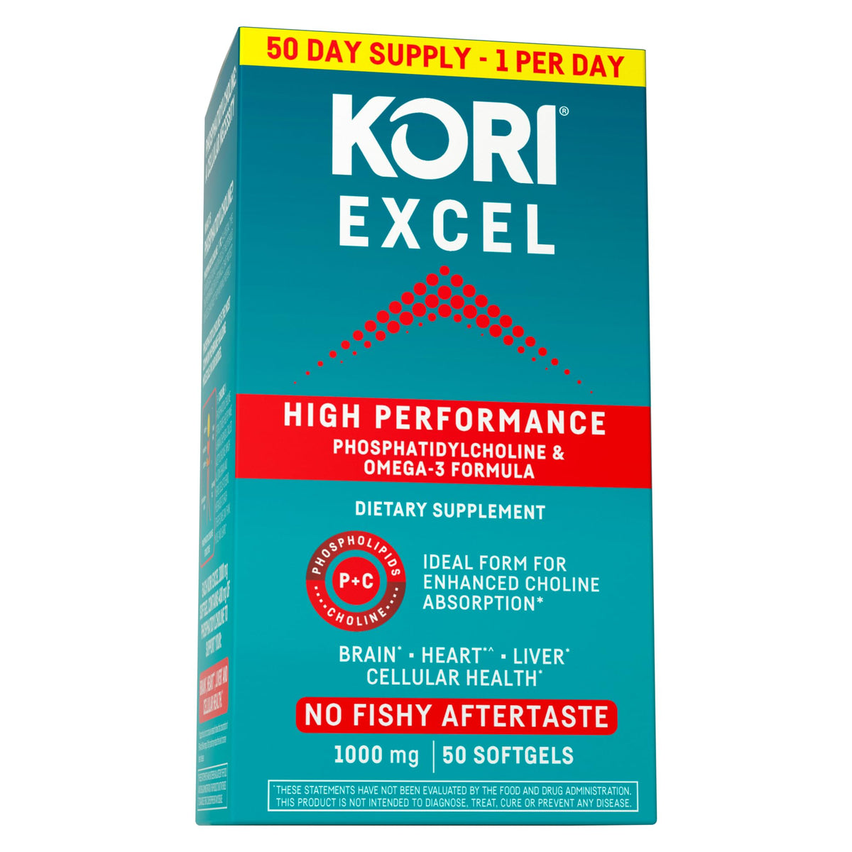 Kori Krill Excel bottle front shows the high absorption formula for daily wellness