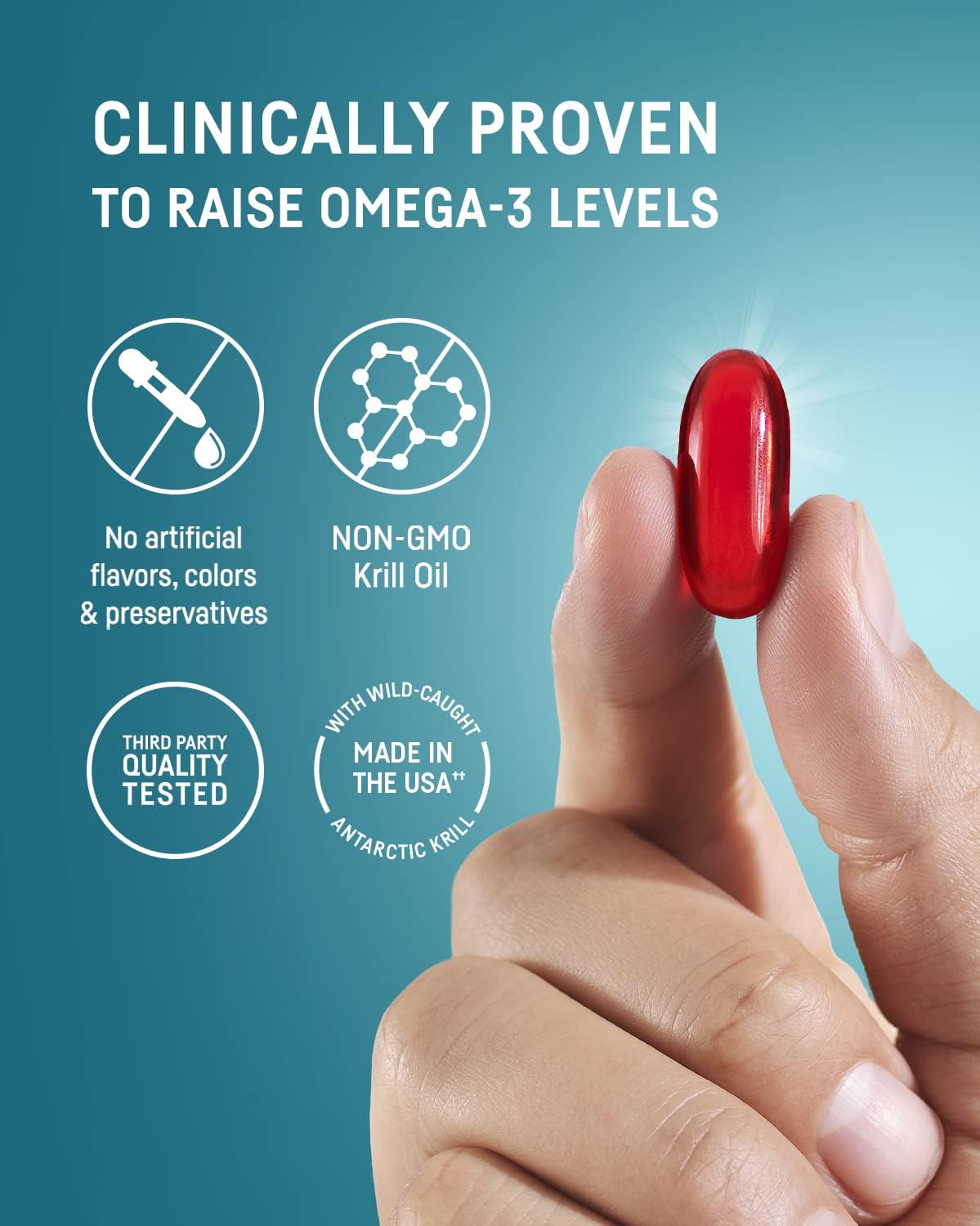 Kori Krill sustainability seal on packaging.