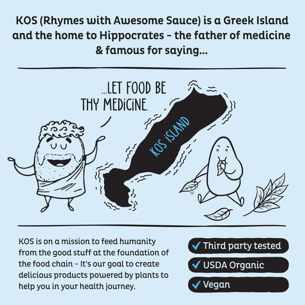 KOS digestive enzymes blend illustrated as capsules