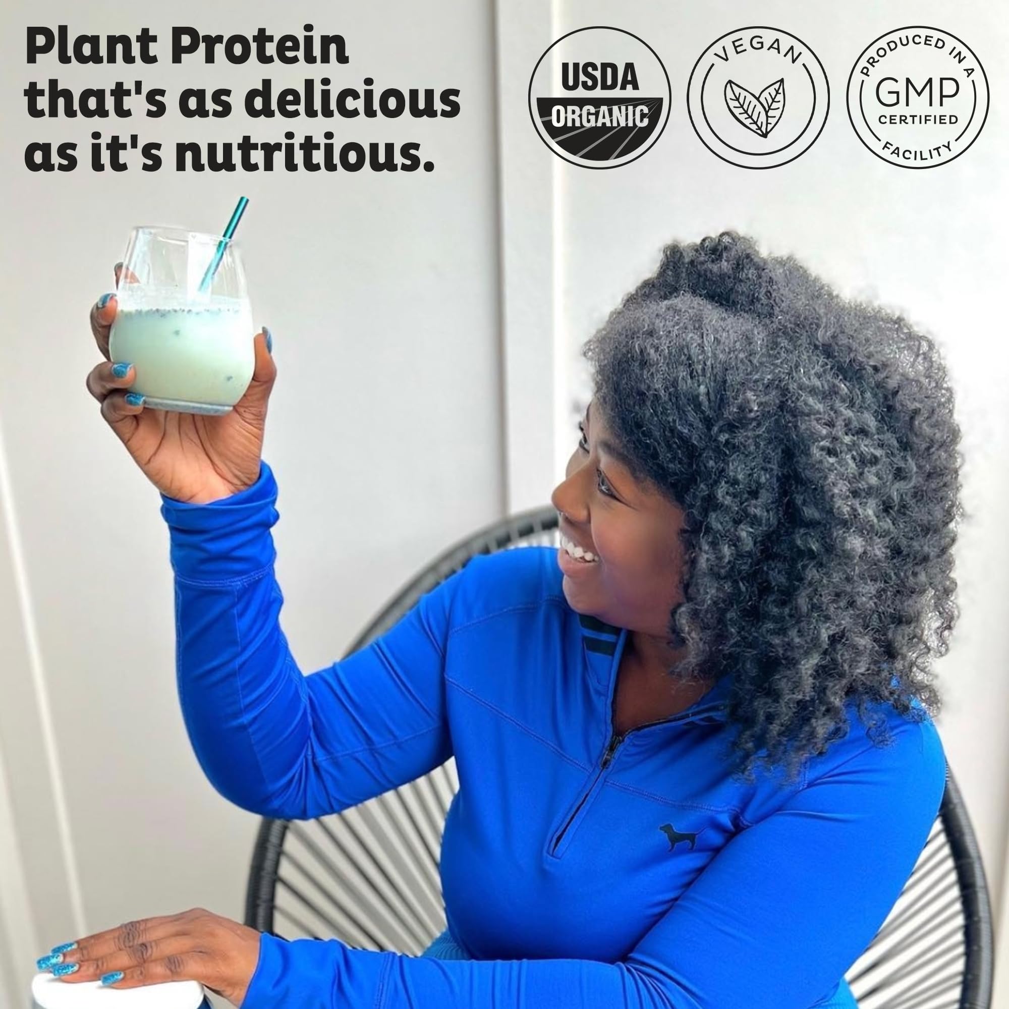 KOS immunity blend with blue spirulina for vibrant beverages