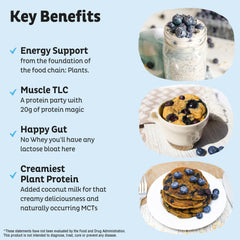KOS organic ingredients label showing gluten-free and dairy-free formula