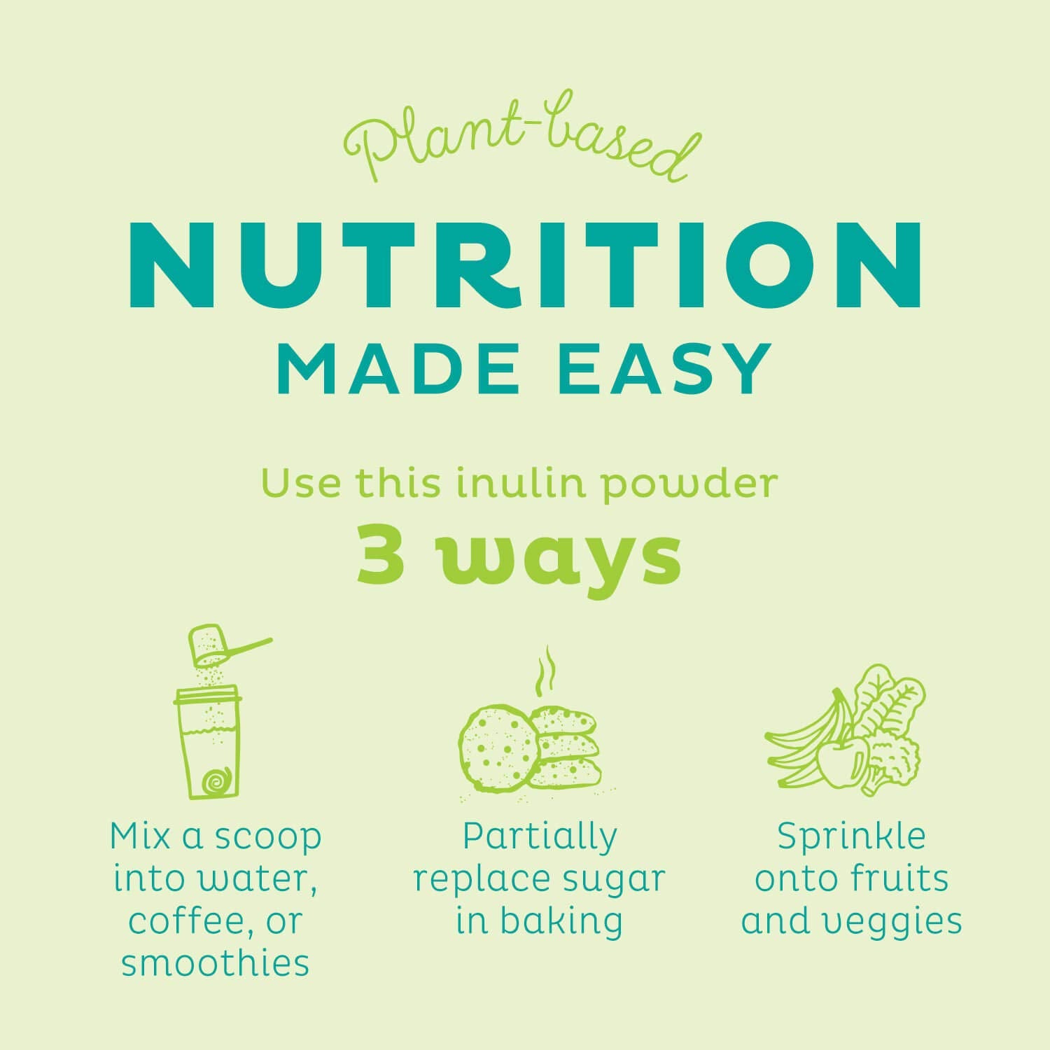 KOS Organic Inulin Powder used in baking for added fiber.