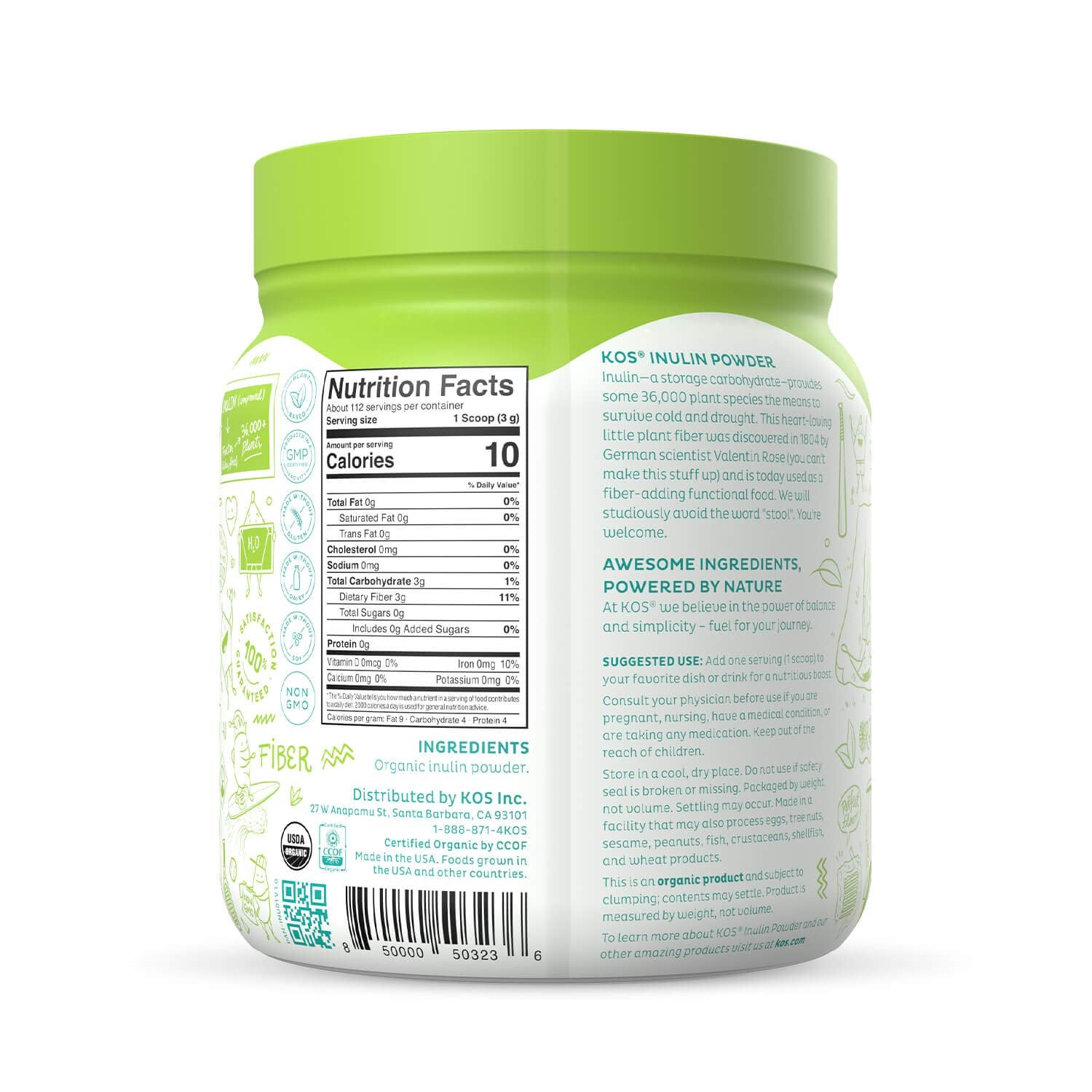 KOS Organic Inulin Powder added to yogurt for texture and fiber.