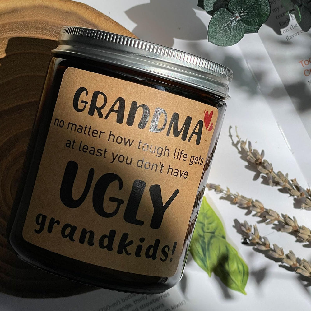 KOTKAS Grandma Candle gift-ready packaging emphasized as a thoughtful present