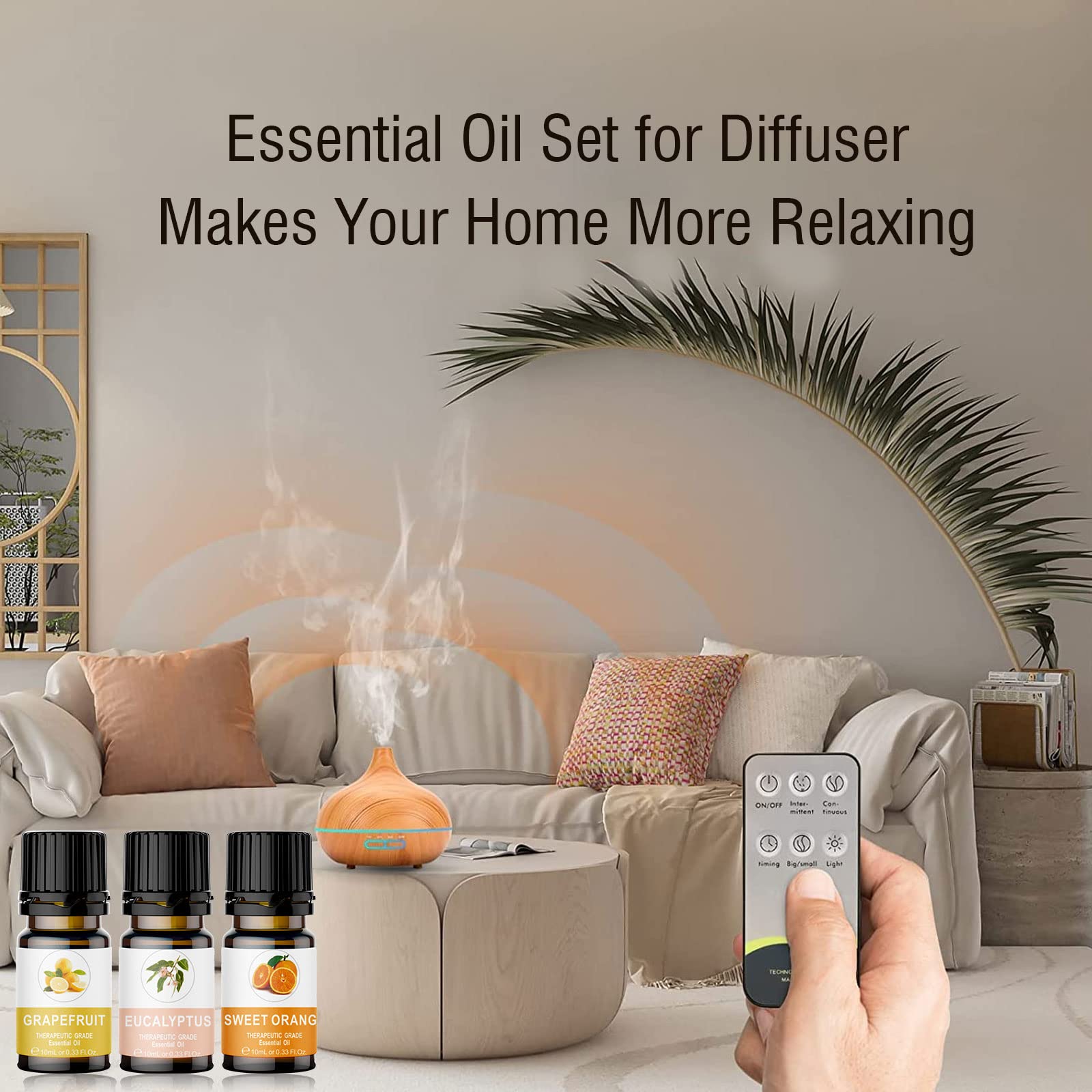 KOURUILIFE eucalyptus and peppermint oils for refreshing scents.