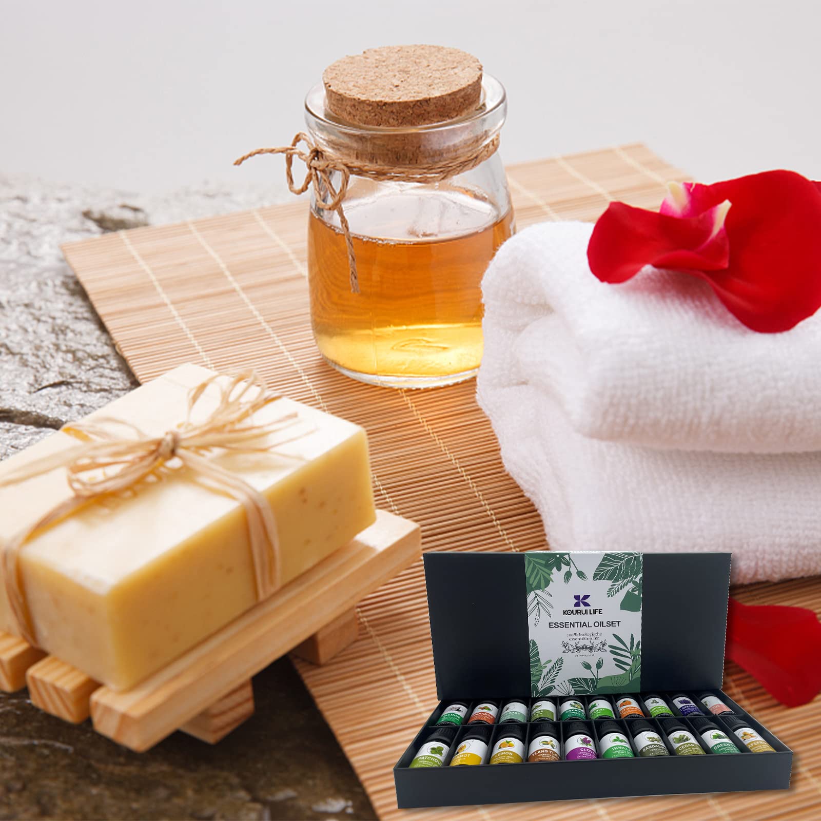 KOURUILIFE oils ideal for candle making and personalized scents.