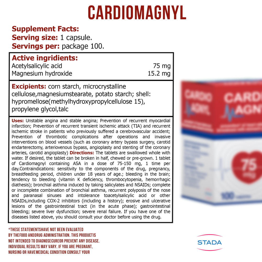 KOVCHEGART Cardiomagnyl 3-pack packaging for convenient multi-pack storage