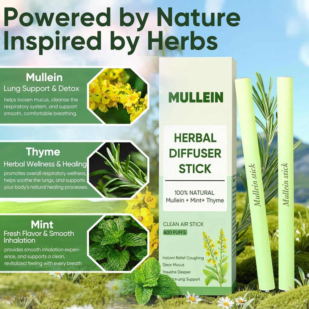 KOVGOCY Mullein Mint Thyme blend in use provides calming herbal scent.