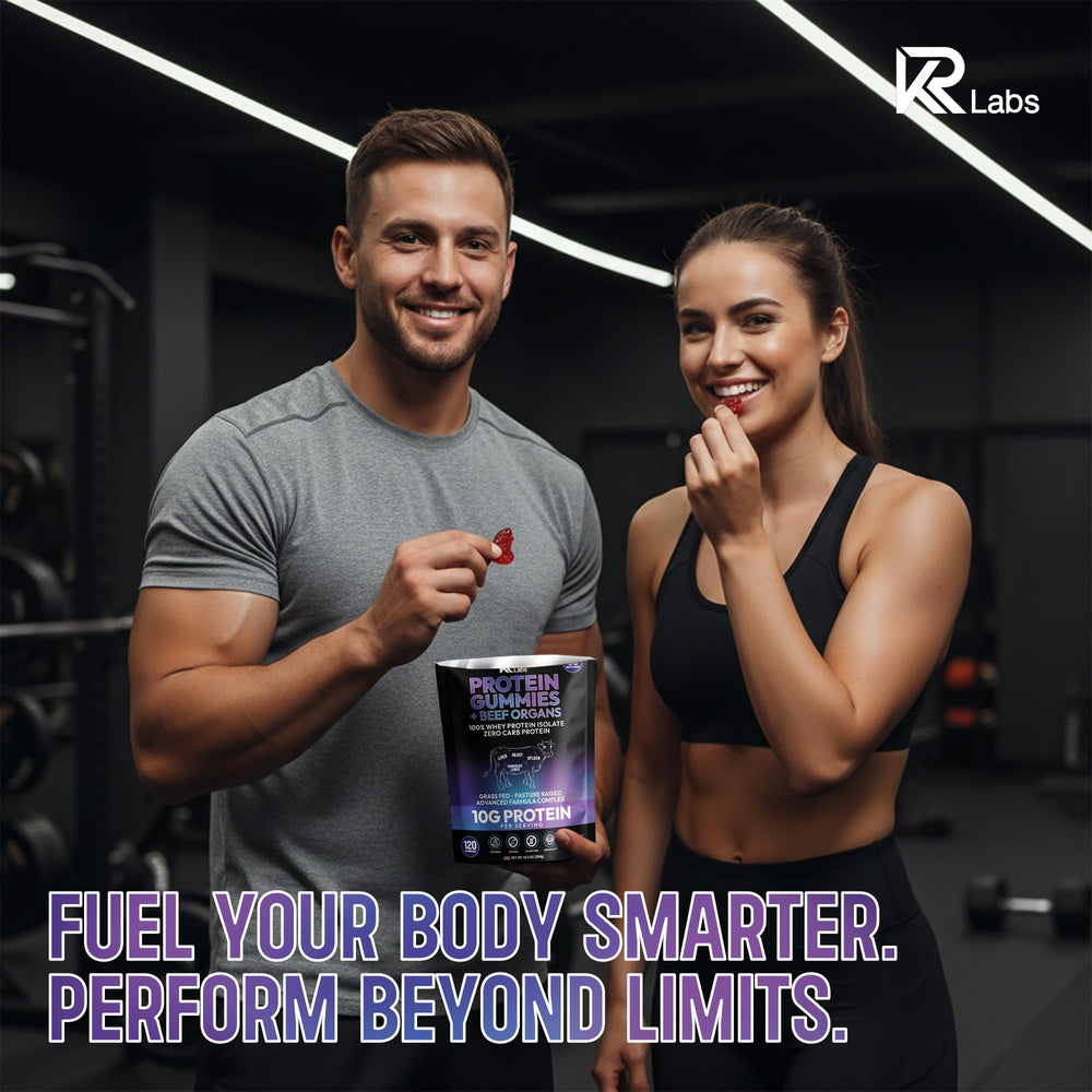 Mixed berry flavor KR Labs gummies for enjoyable daily protein intake