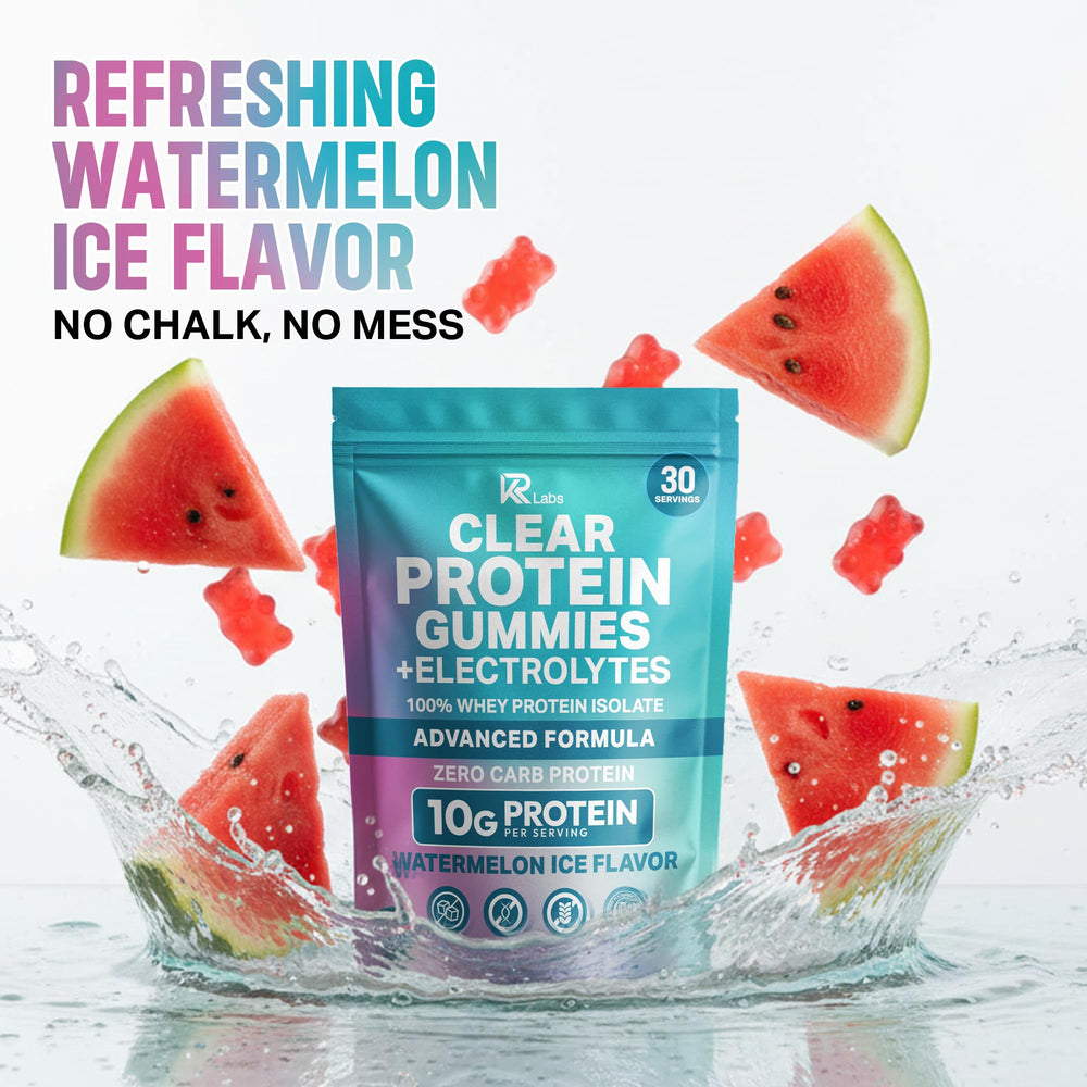 KR Labs packaging photo, highlights convenient, portable protein option.
