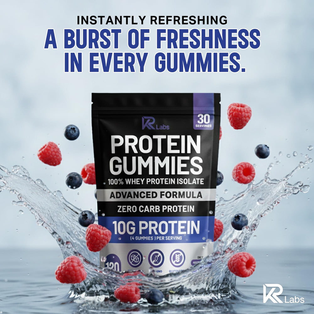 USA-made KR Labs gummies with premium protein quality.