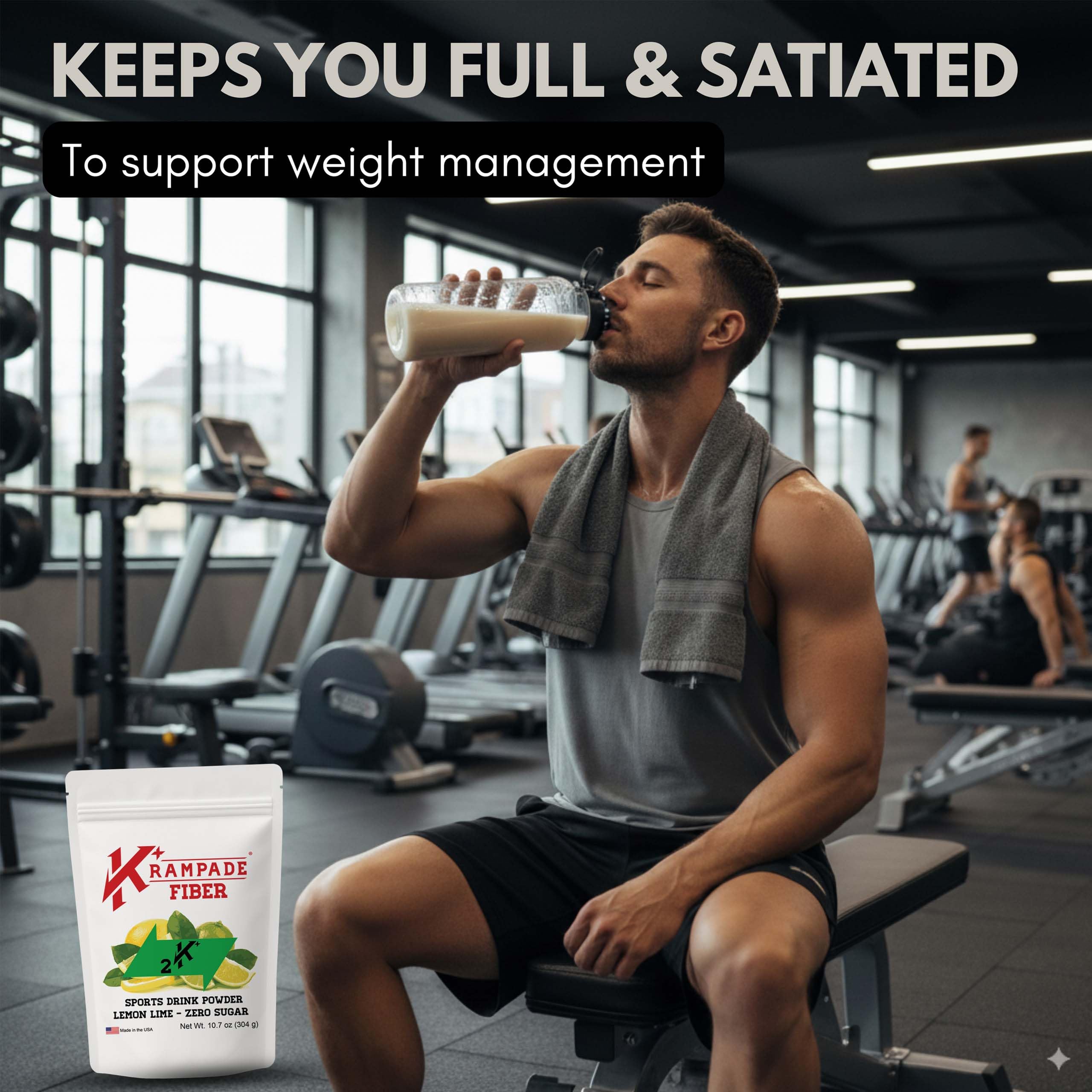 Krampade dissolved solution presents ready-to-drink hydration mix.