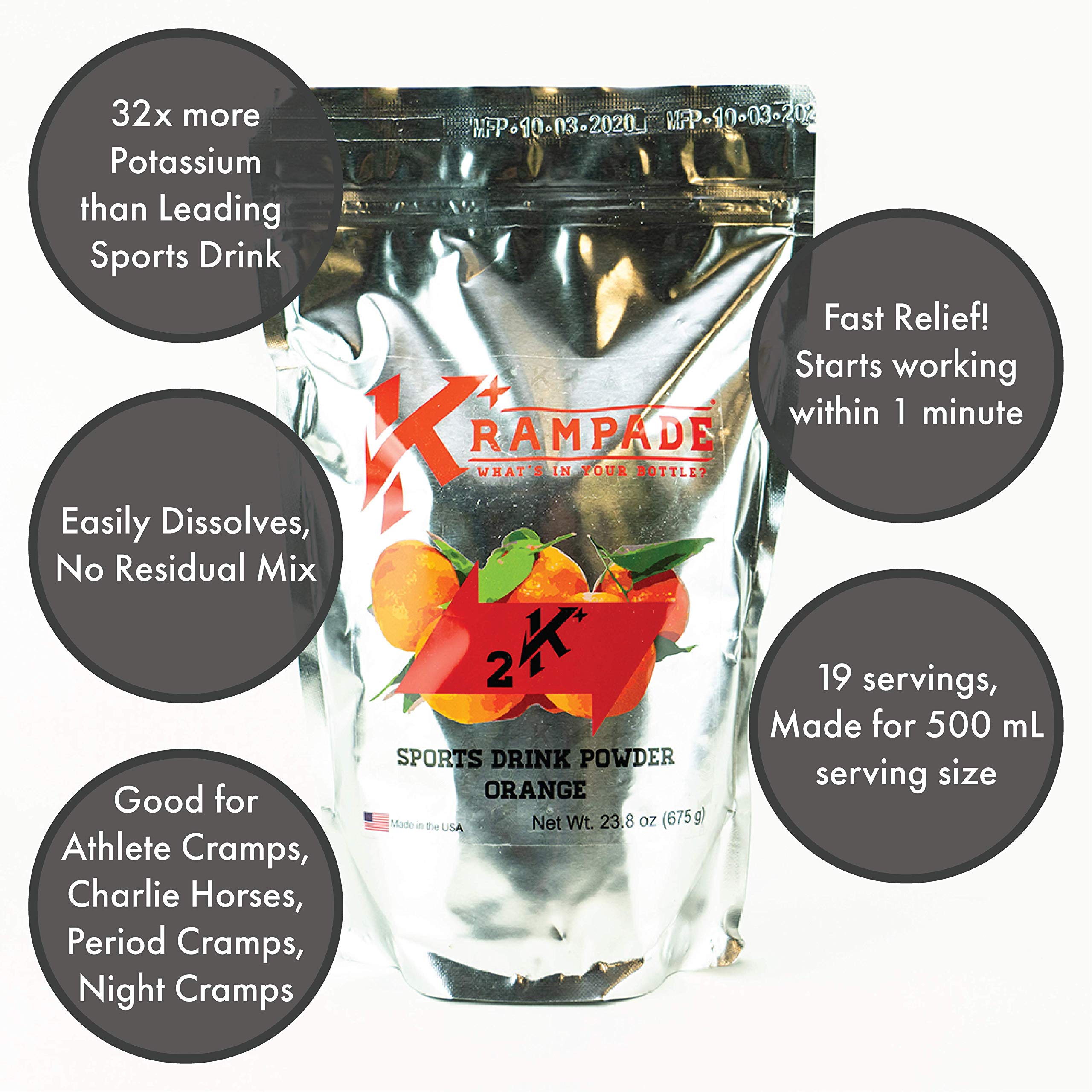 Krampade provides focused energy without caffeine while hydrating