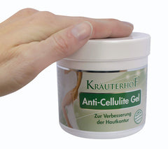 Close-up of Krauterhof gel texture highlighting warming action for targeted areas.