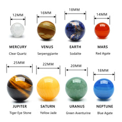 KRISININE Solar System Earth gemstone ball for study vibes and home display.