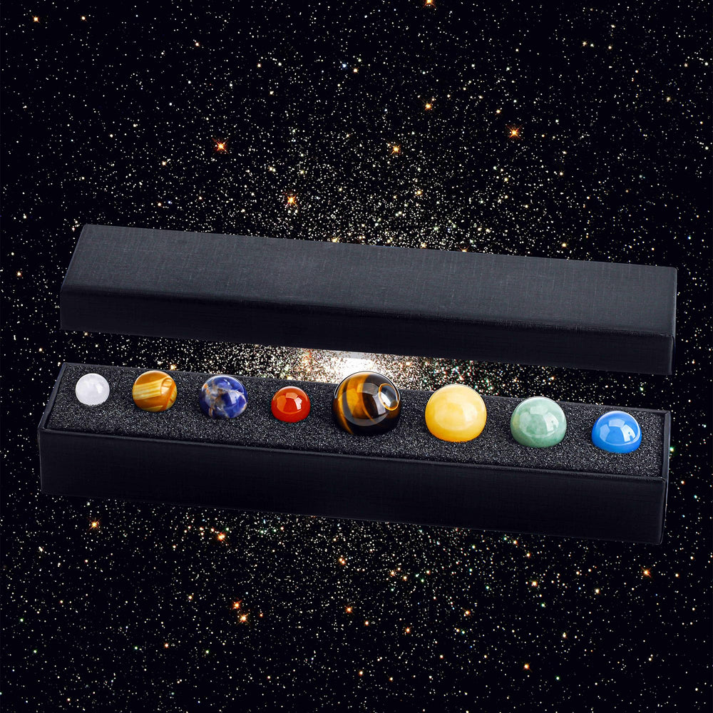 KRISININE Solar System Uranus gemstone ball offers cool tones for balance.