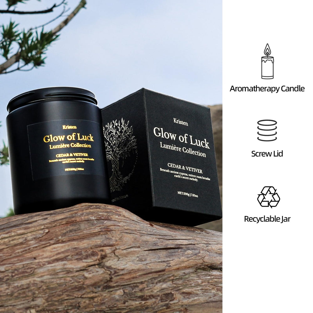 Soy wax candle by Kristen in a 7oz size for long nights in.
