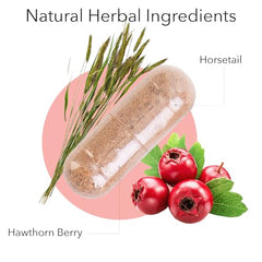 Kroeger Herb Products Circu Flow capsules close-up highlighting convenient daily capsules for heart support.