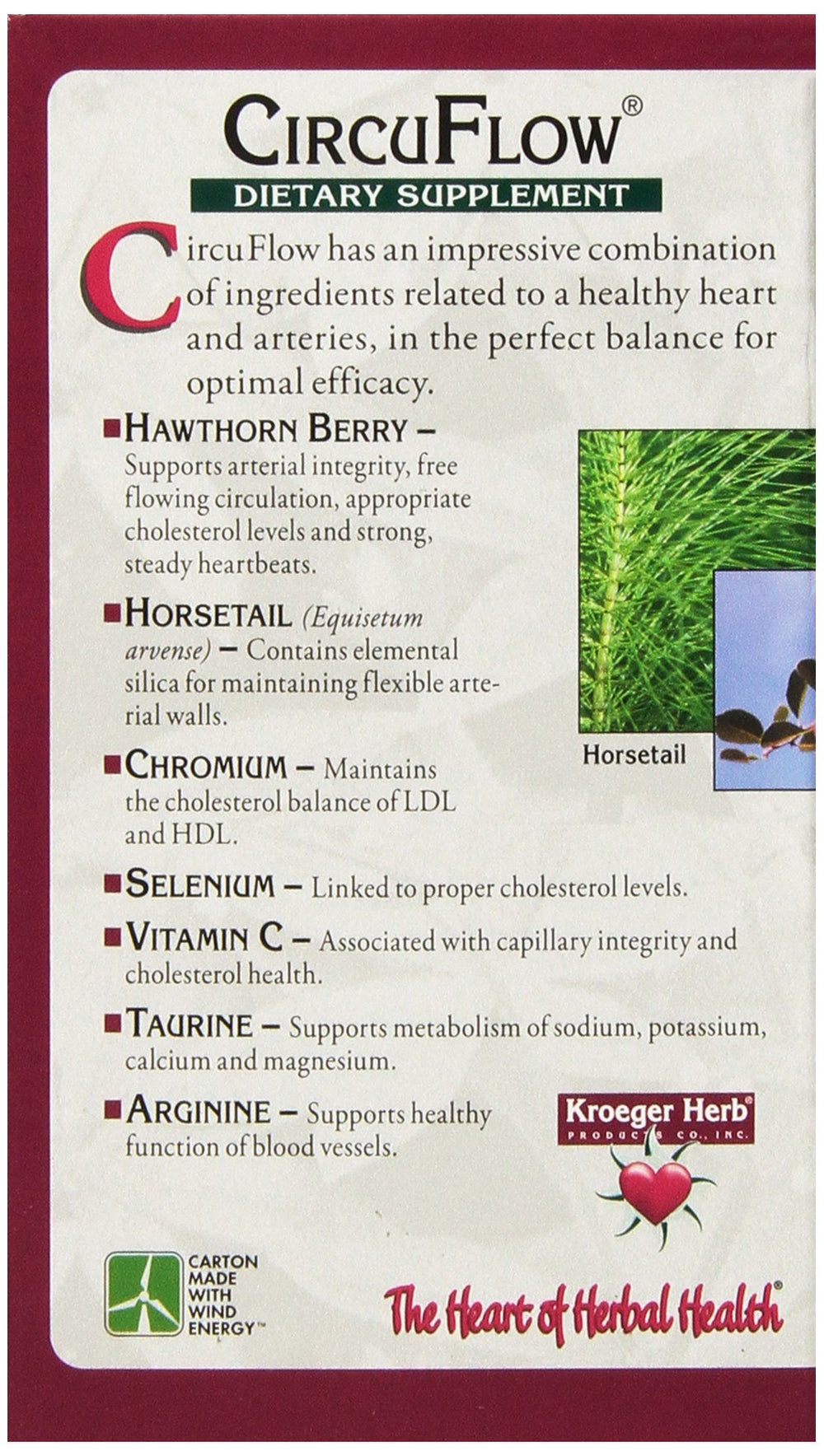 Kroeger Herb Products Circu Flow hawthorn berries close-up emphasizing natural heart-support ingredients.
