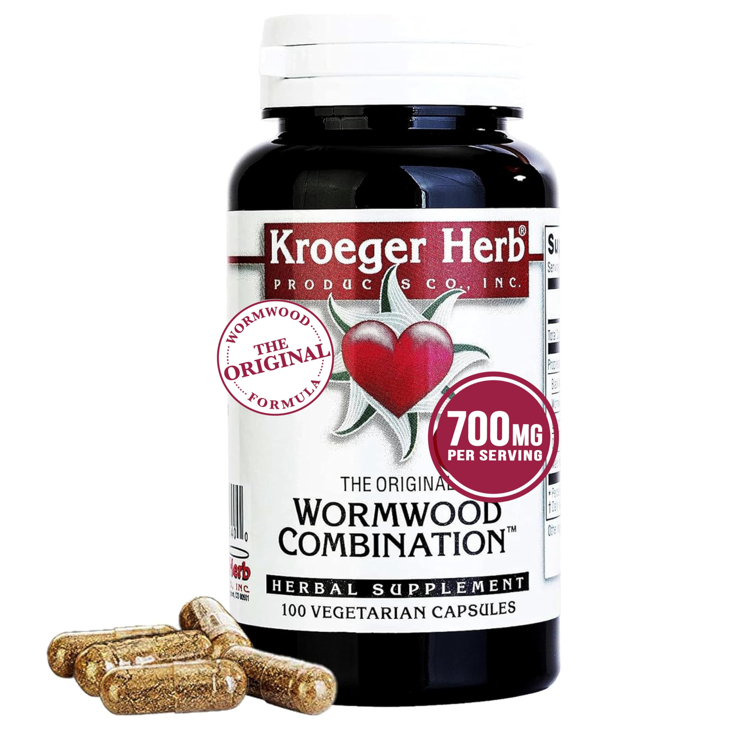 Kroeger Herb Wormwood Detox bottle for daily wellness use.