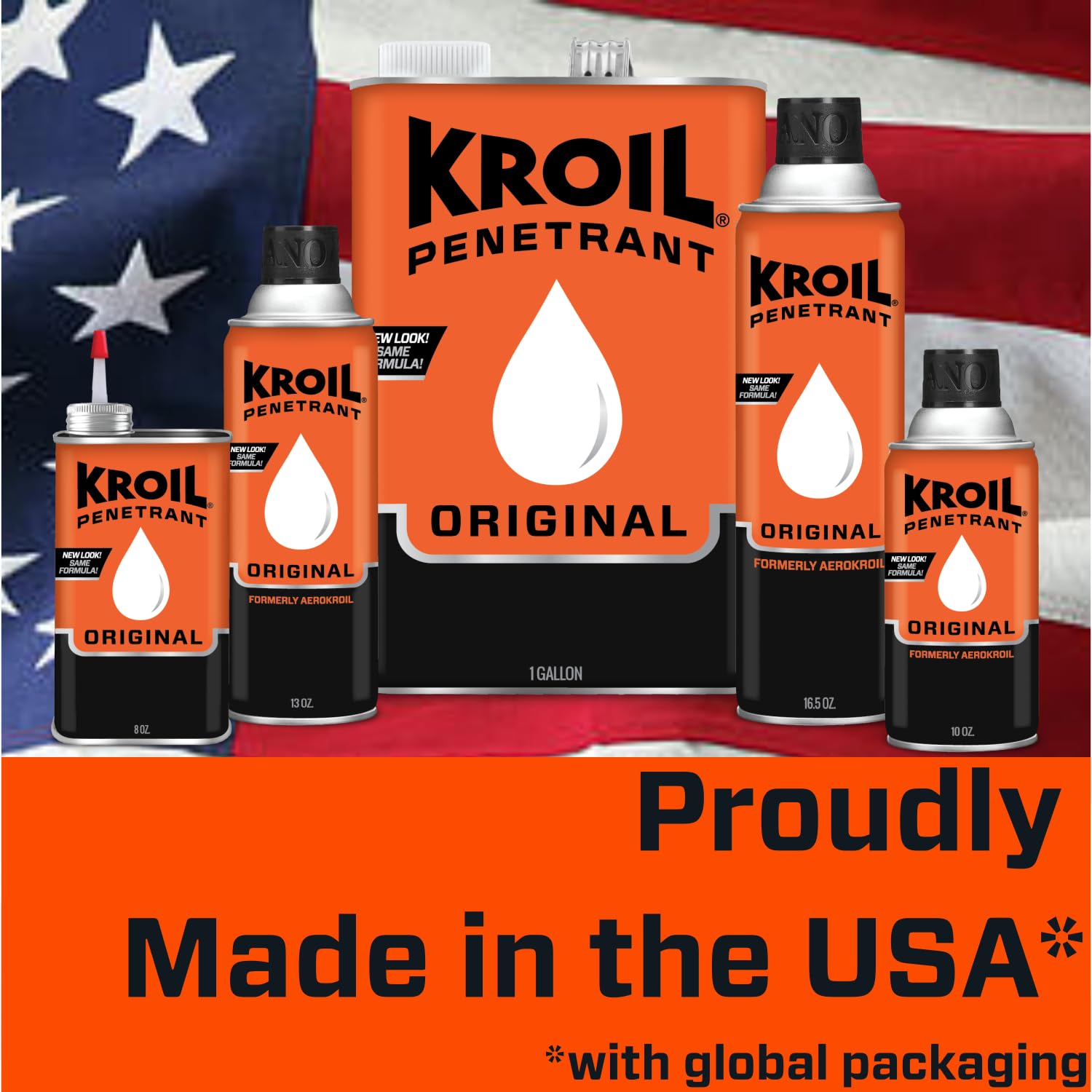 Displaces moisture with KROIL Original Penetrant to prevent new rust