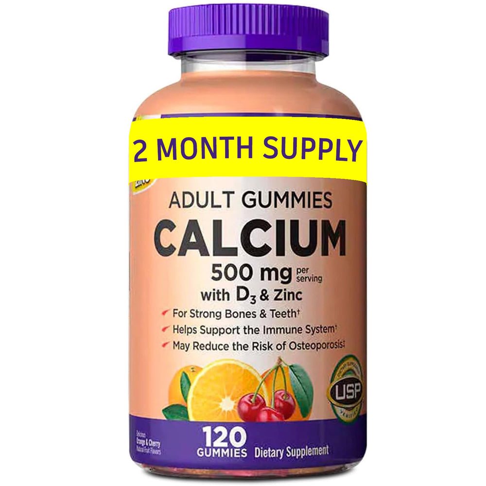 KS Calcium bottle front highlights the product for bone support and easy daily intake.