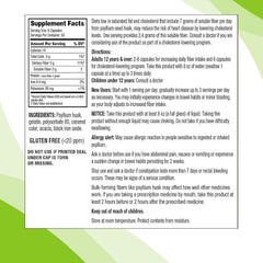KS Psyllium capsules-dispense image highlights easy-to-swallow capsules for daily fiber intake.