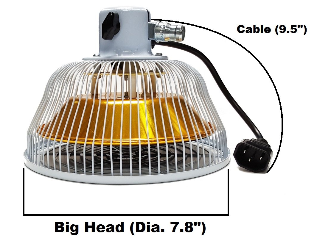 KS TDP infrared heat lamp head emits gentle warmth for skin comfort