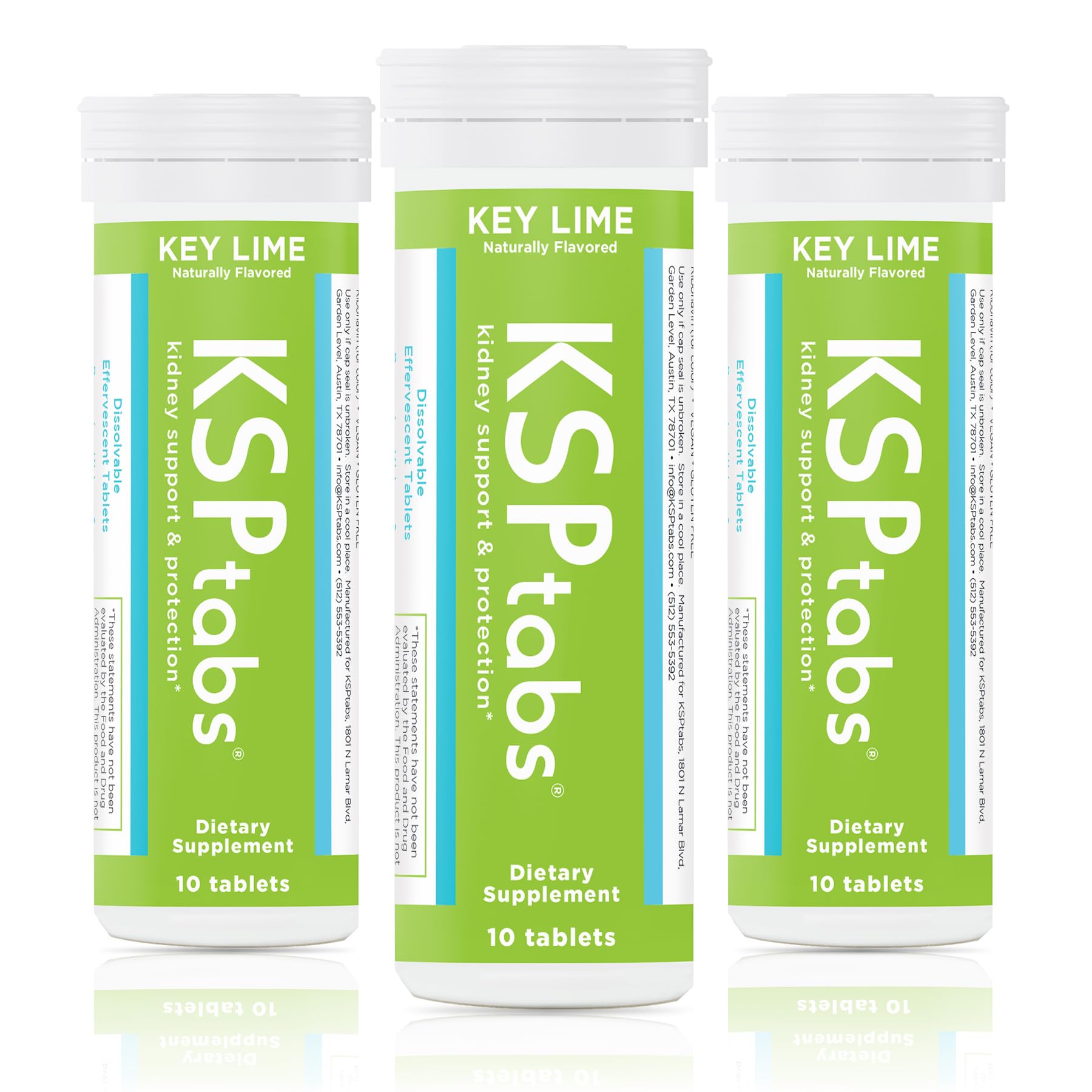 KSPtabs Key Lime effervescent tablet dissolving for natural hydration boost