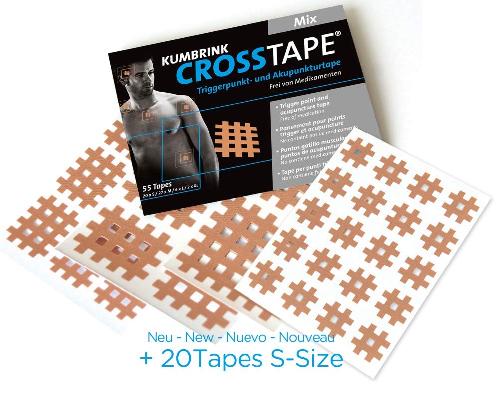 K-Tape Cross-Tape packaging view, easy self-application for daily relief.