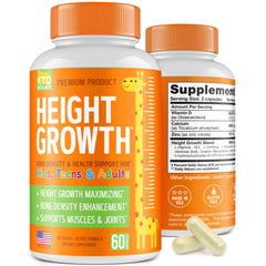 KTD BIOLABS Height Growth Maximizer bottle with capsules for bone density support