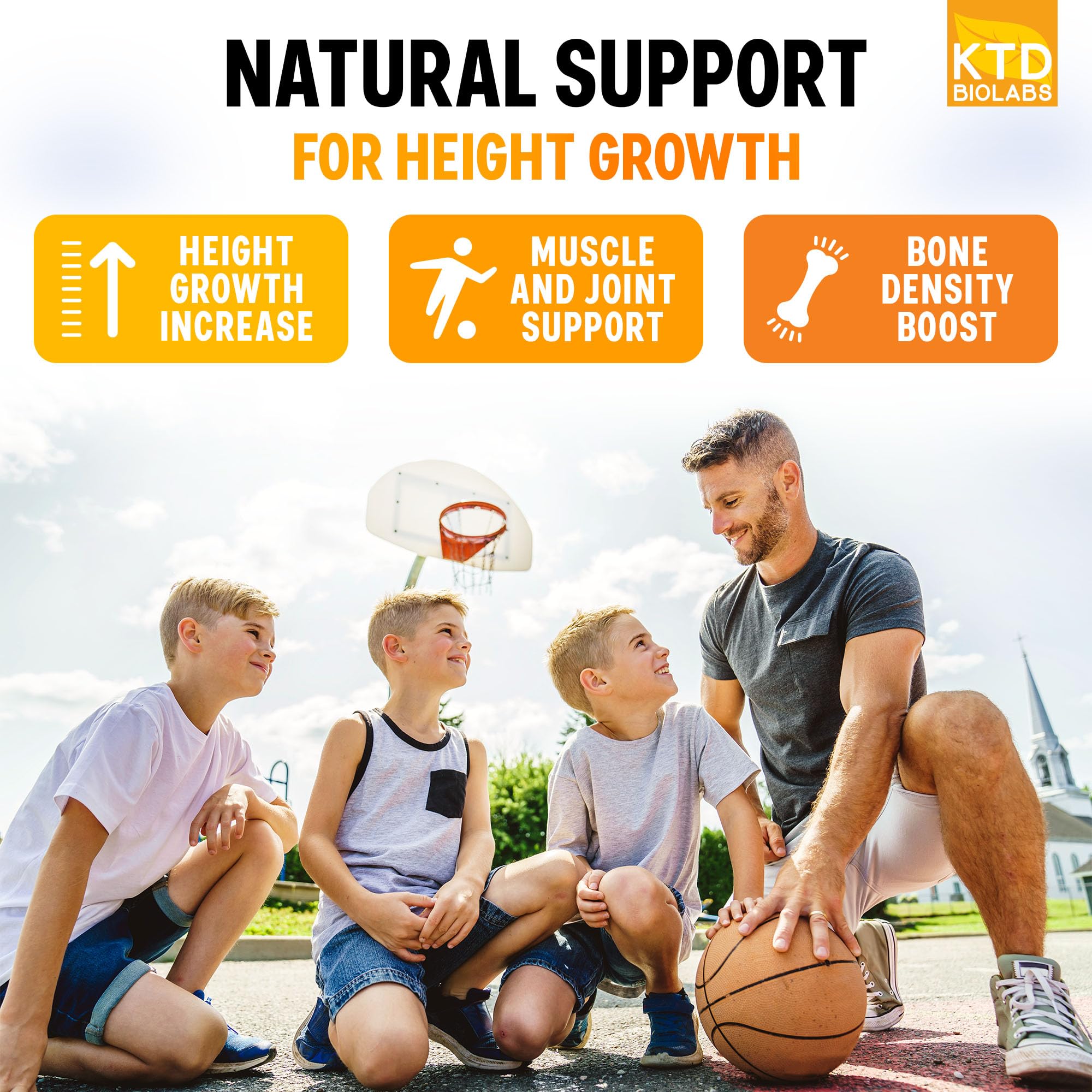 KTD BIOLABS teen vitamins bottle for growing teens and active lifestyles