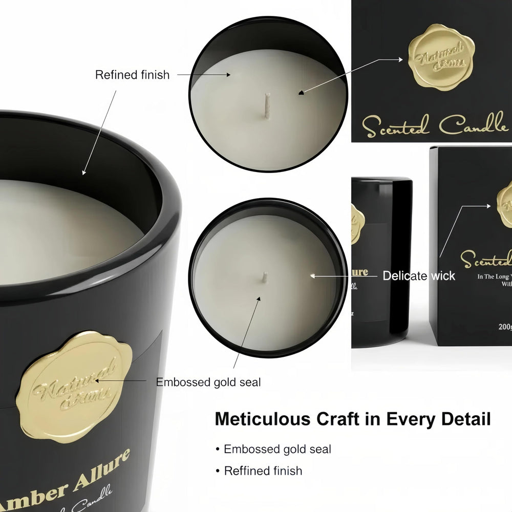 ktyixu Amber Allure soy wax burn demonstrates clean burn with low soot