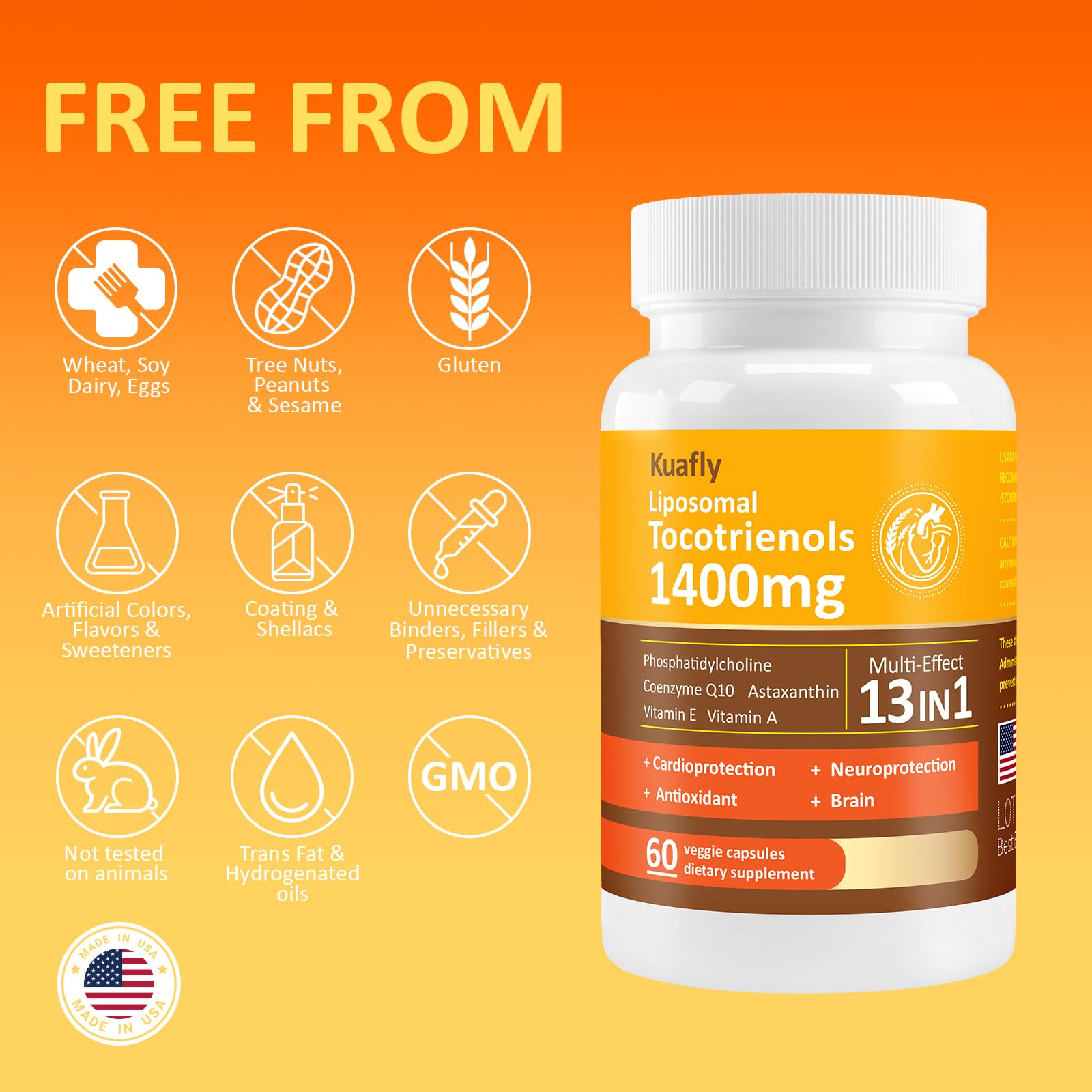 KUAFLY 240-capsule bottle ready for daily supplement routine.