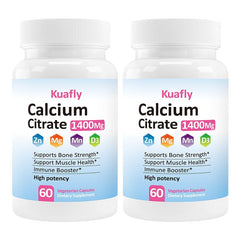 KUAFLY Calcium Citrate 1400mg bottle front, highlighting bone support potential.