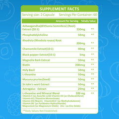 KUAFLY capsules close-up detail showcasing natural ingredients for stress relief.