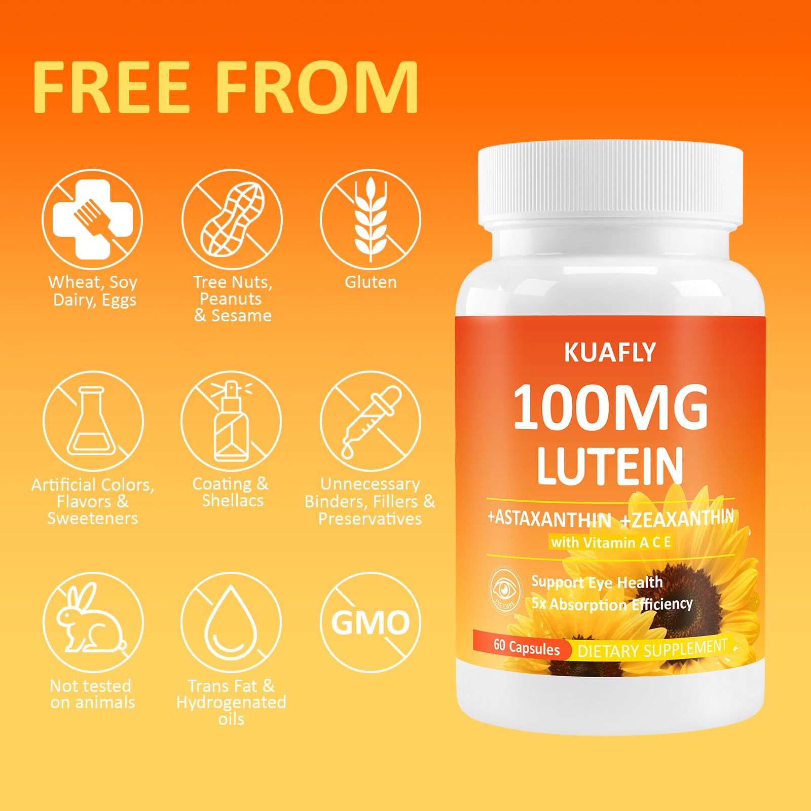KUAFLY gluten-free and dairy-free formula label for sensitive diets