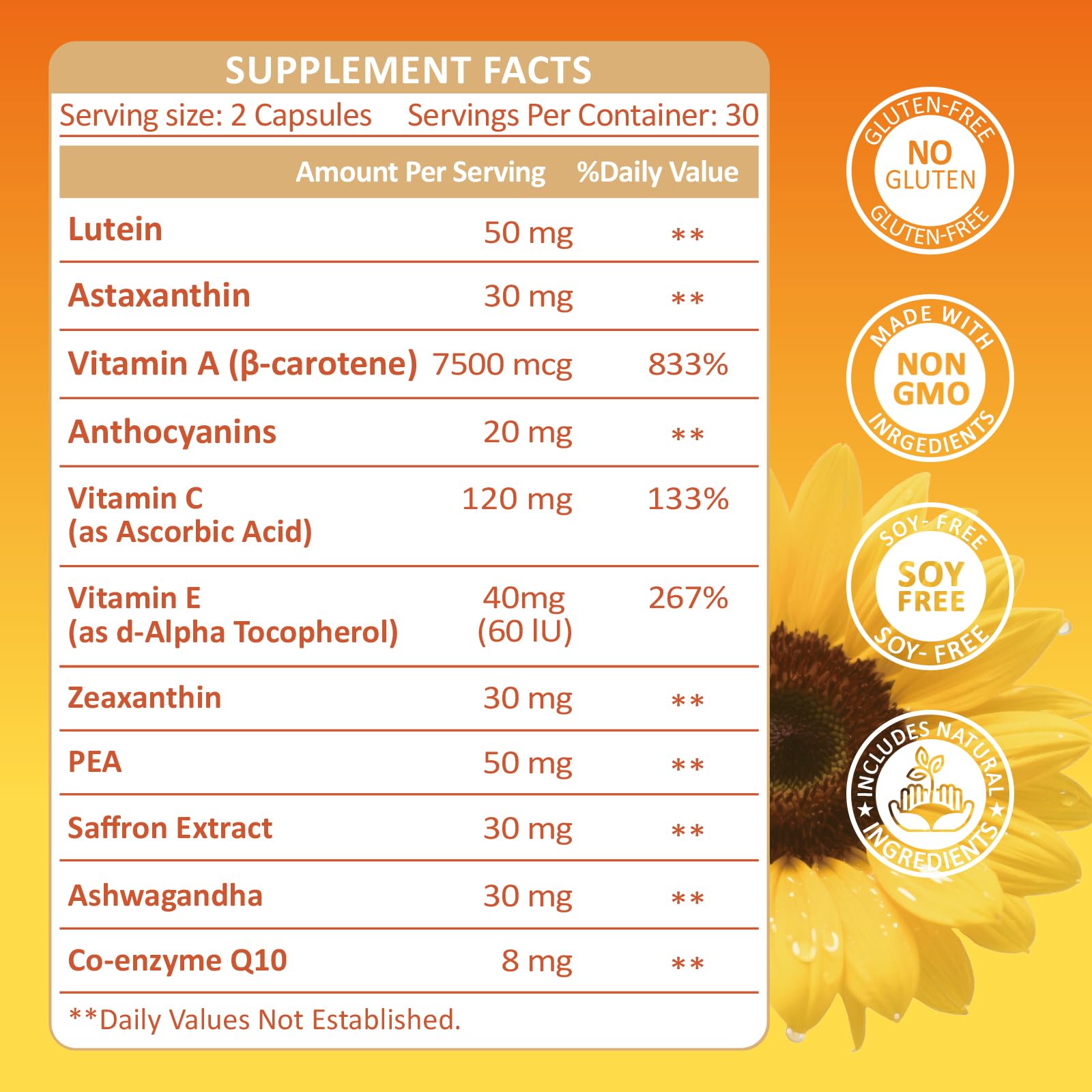 KUAFLY ingredients saffron ashwagandha astaxanthin visible in blend