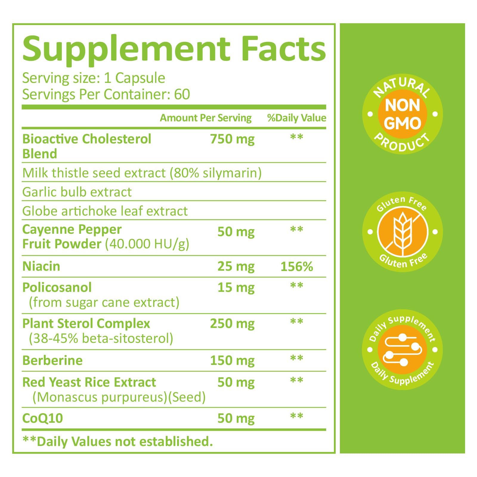 KUAFLY label detail highlights plant sterols and Niacin.