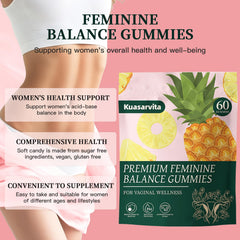 Product label notes probiotic blend for immune wellness and vaginal health maintenance.