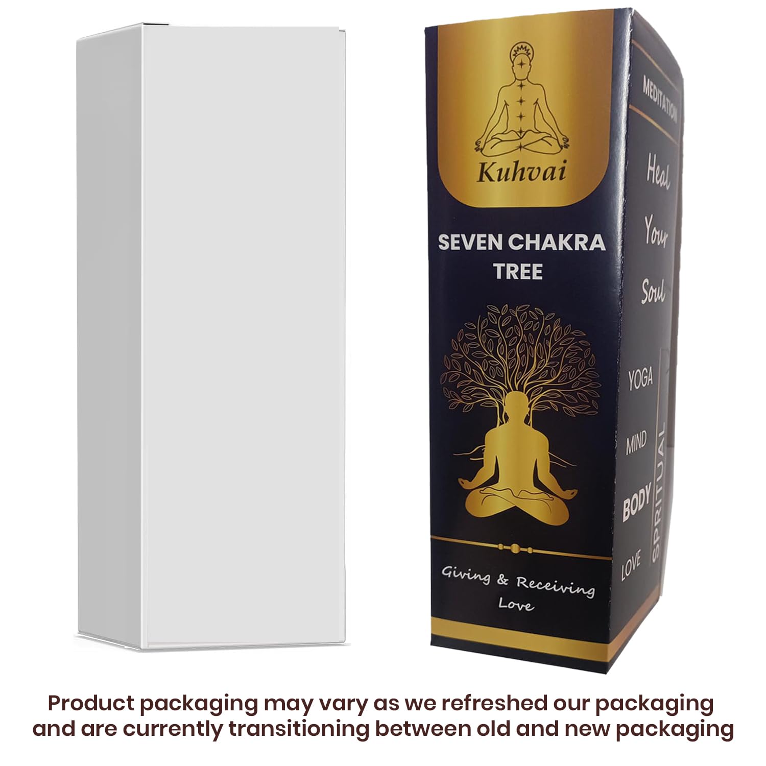 Kuhvai Seven Chakra Tree of Life desk accessory supports focus and tranquility.