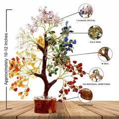 Kuhvai Seven Chakra Tree of Life wall sculpture adds spiritual ambiance.